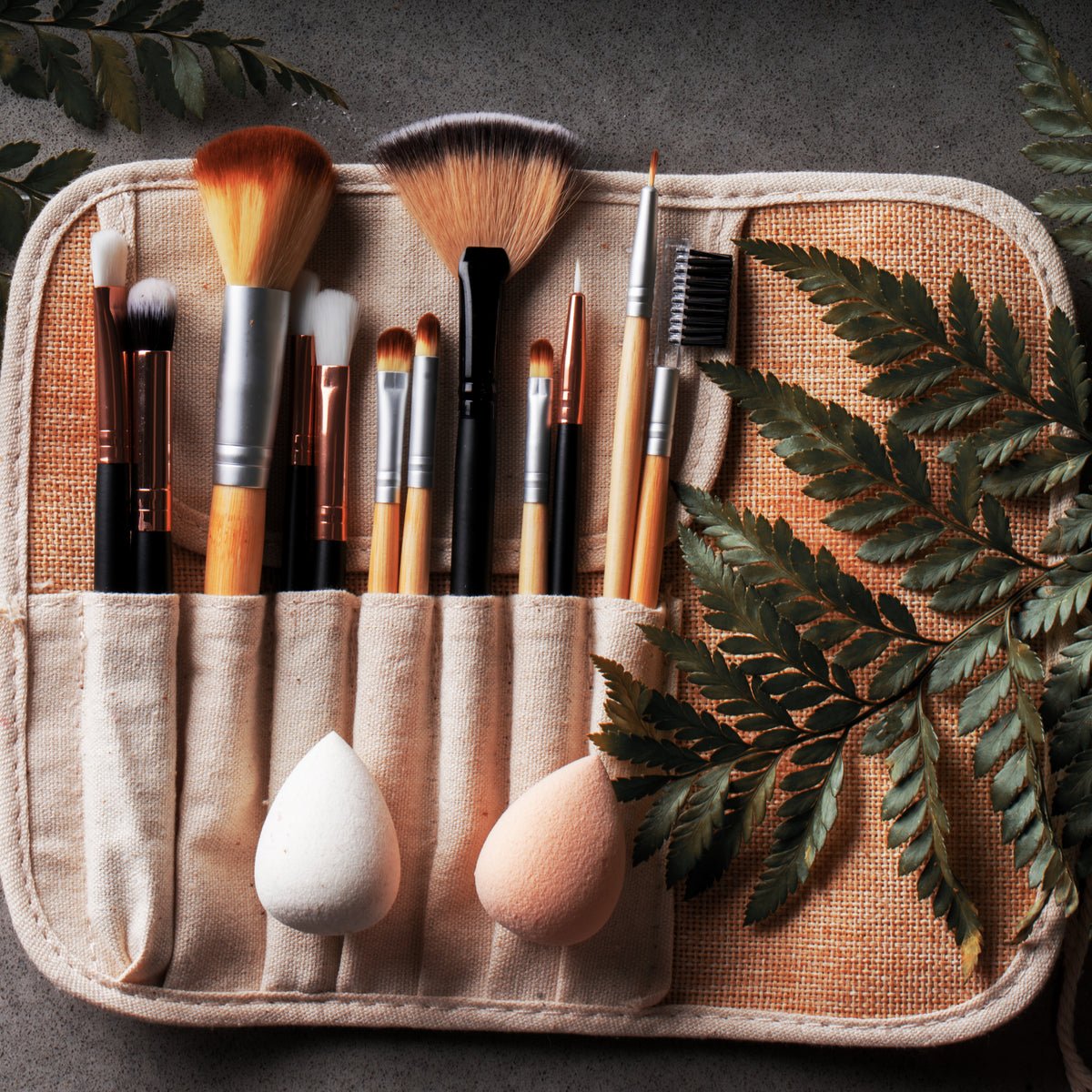 Kit Pinceaux Maquillage Bambou