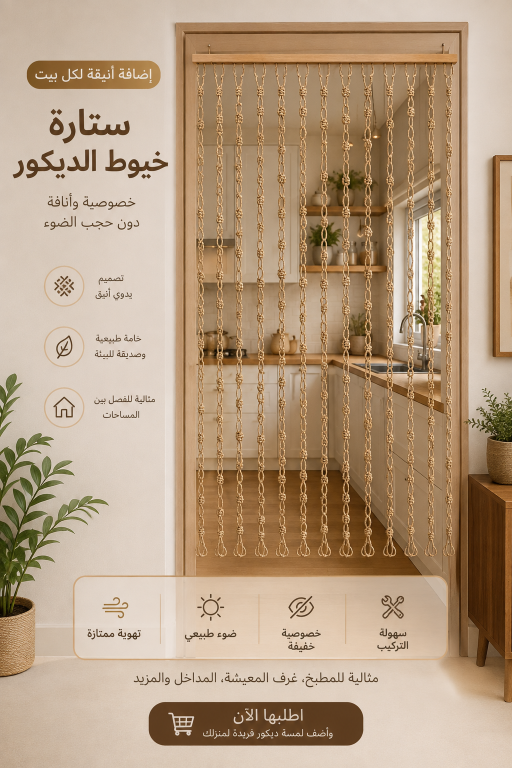 🤎 ستارة خيوط الديكور | أناقة عصرية لكل زاوية